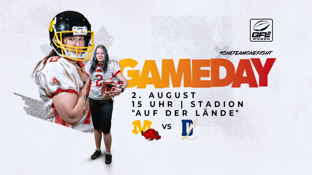 Am 2. August trifft unsere SG Cowboys/Razorbacks im letzten Heimspiel der Saison auf die Dachau Thunder Ladies.