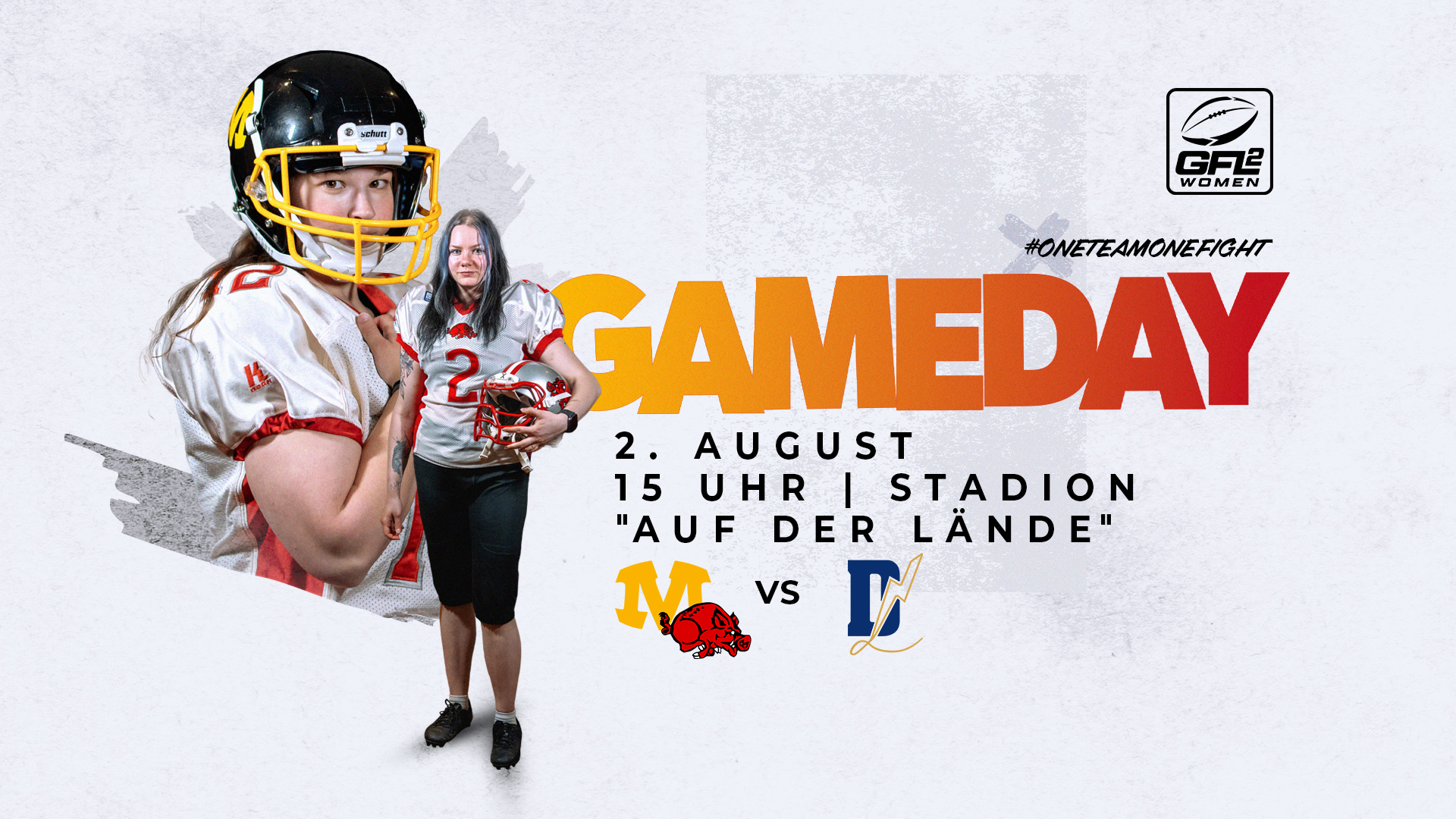 Am 2. August trifft unsere SG Cowboys/Razorbacks im letzten Heimspiel der Saison auf die Dachau Thunder Ladies.