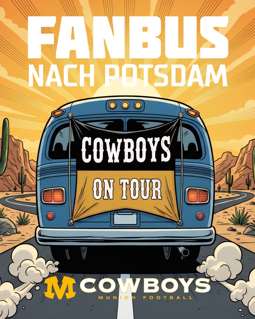Cowboys Auswärtsfahrt nach Potsdam!