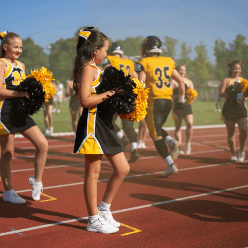 Munich Cowboys Cheerleader beim Einlauf der Munich Cowboys
